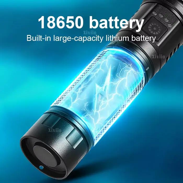 2025 nouvelle lampe de poche LED Ultra lumineuse 85000000LM torche tactique à lumière forte lampe Portable Rechargeable lanterne de Camping en plein air