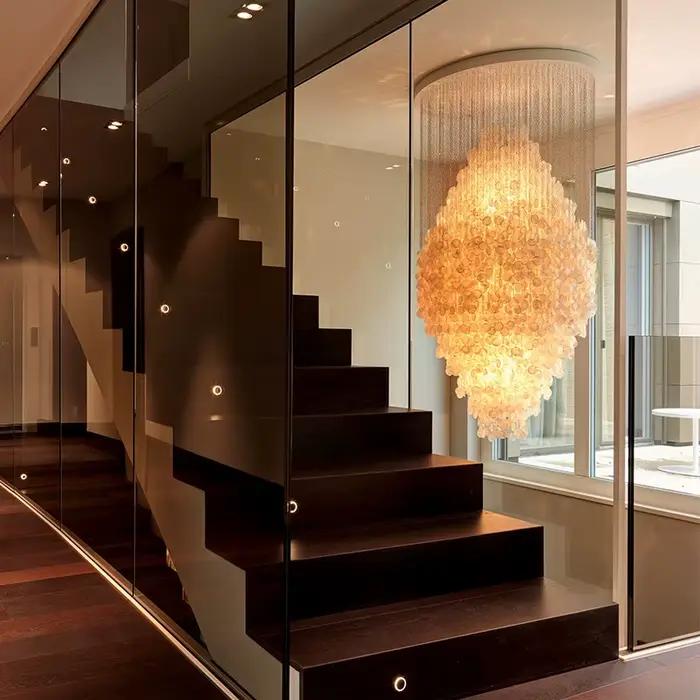 Lustre Coquille Moderne 2023 pour Hall et Salon de Grande Villa
