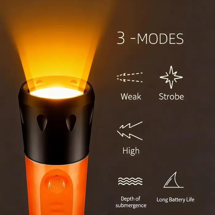 Lampe de poche de plongée professionnelle à mise au point fixe, éclairage sous-marin à longue portée L2LED, lampe de plongée de vacances à haute luminosité