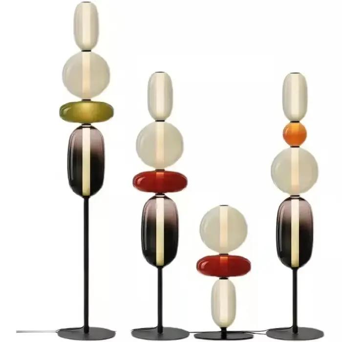 Nordique coloré verre Design lampadaire abat-jour