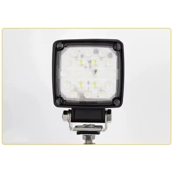 Lampe de travail pour excavatrice 19 LED - 2 pièces, 57W, 6500K, design à faisceau large, étanche IP65 pour chargeuse, tracteur,