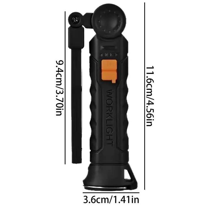 Lampe de travail LED magnétique, lampe COB rotative à 360 degrés, appareil portable rechargeable et lumineux pour l'entretien automobile en extérieur