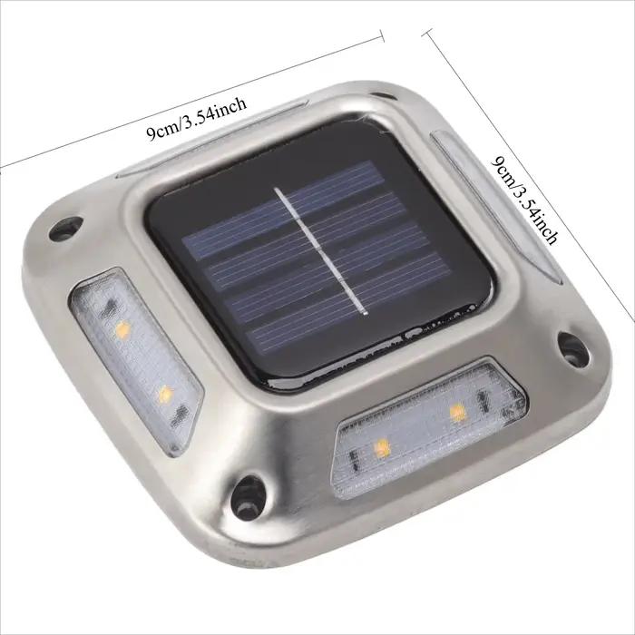 Lampe solaire 8 LED pour allée, éclairage extérieur de jardin, lampes solaires LED étanches pour mur, camping, marches, escaliers, chemins, passerelles, décoration