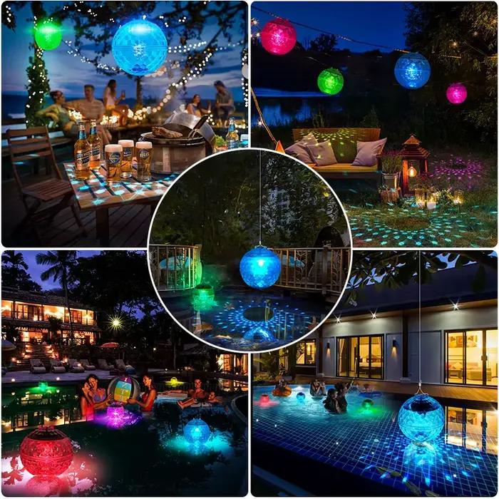Lampe flottante solaire pour étang, boule magique, lumière de jardin, couleur changeante, éclairage de décoration pour arbre de piscine