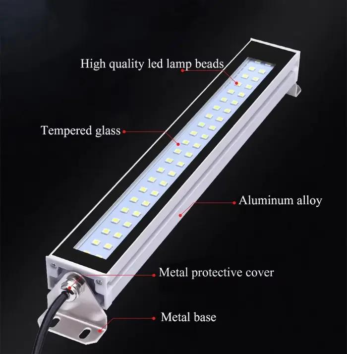 Lampes LED en Alliage d'Aluminium, Éclairage Industriel Étanche, pour Garage, Gym, Usine, Entrepôt, AC 110V-220V, 24V-36V, IP65, IP67