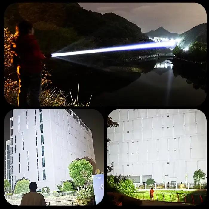 2025 nouvelle lampe de poche LED Ultra lumineuse 85000000LM torche tactique à lumière forte lampe Portable Rechargeable lanterne de Camping en plein air