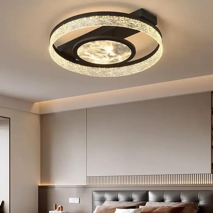 Salon moderne Led lumières carré créatif LED plafonnier chambre plafond suspension lampe intérieure maison salle à manger éclairage