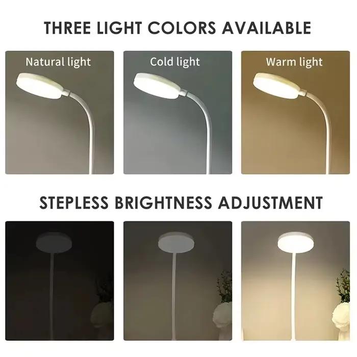 Lampe de bureau LED Portable Protection des yeux prise USB 3 gradation couleur support gradation continue Protection des yeux chambre lampe de chevet travail