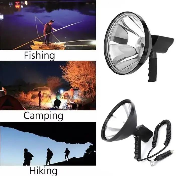 Lampe de travail de voiture étanche noire pour la nuit, budgétaire extérieur, déterminer les lampes de chasse, camping, pêche, moto, 9 pouces, 100W
