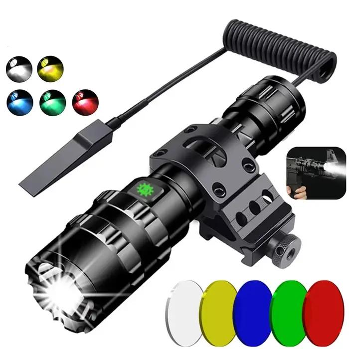 Lampe de poche LED aste USB professionnelle pour la chasse, lumens élevés, lampes torches inj, lampes de poisson étanches, Dulscout