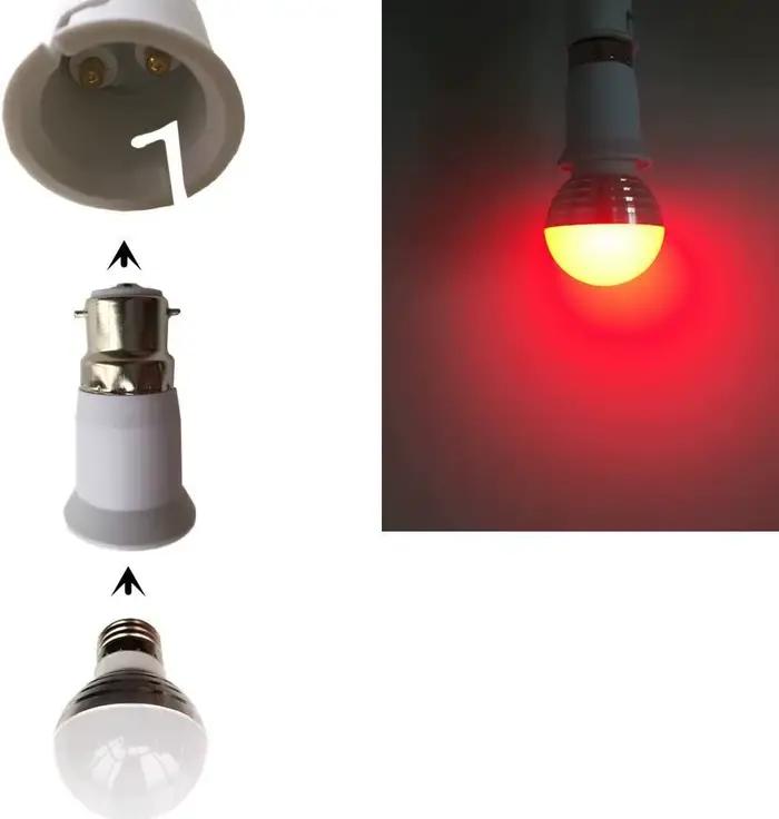 Adaptateur d'ampoule à baïonnette B22 à vis Edison E27