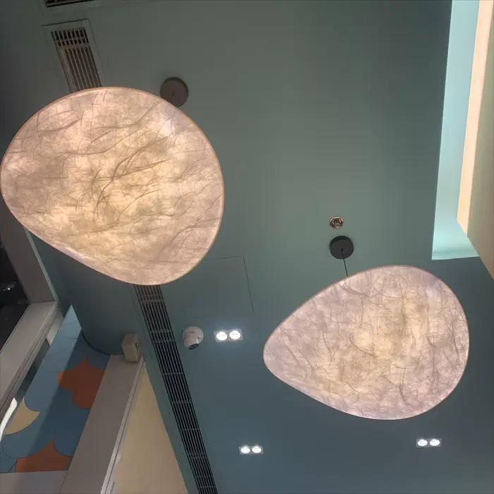 Lustre LED en soie nordique