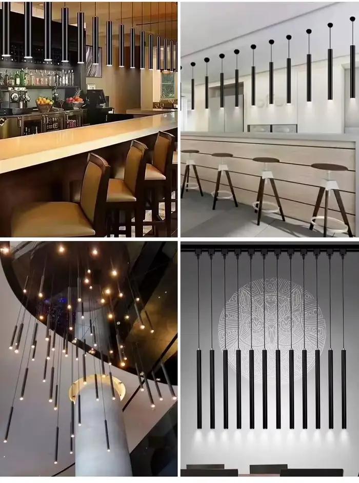 Suspension LED nordique réglable pour cuisine, chevet, restaurant - Luminaires suspendus AC