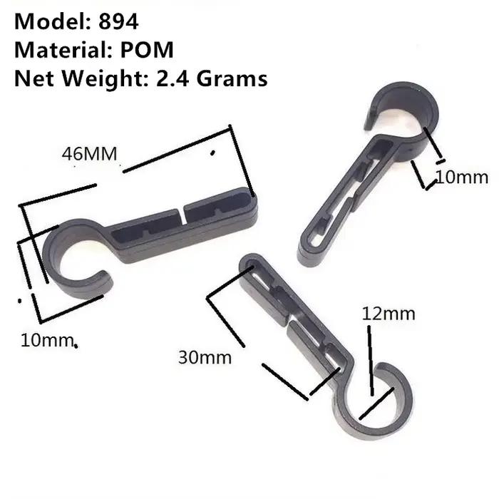 Clips de fixation pour casque léger en plastique, 20 pièces, pinces de fixation pour lampe frontale, ensemble noir, casque rigide, capuchon de sécurité, crochet, outils d'extérieur