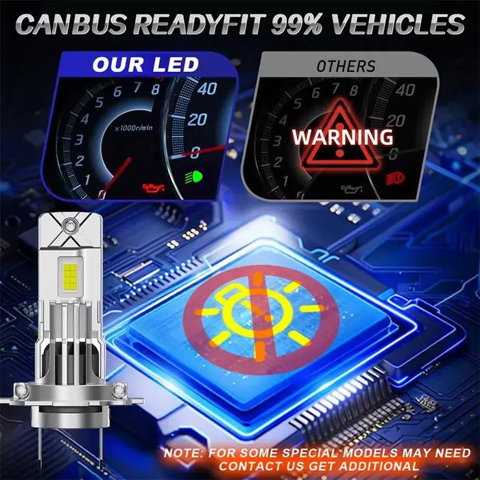 Ampoule de phare Led H7 H4 H1, 5300W, Ultra puissante, 5300000LM, Super blanche, 6500K, 12V, Canbus H7, lampe de voiture, lumière Turbo sans erreur, 2 pièces