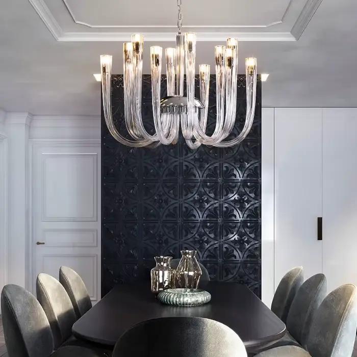 Lustres de créateur italiens haut de gamme 2026 : Nouveaux chandeliers modernes pour salon et restaurant, suspension décorative en forme de méduse