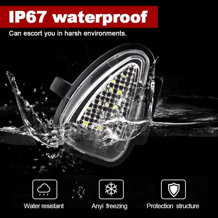 Ampoules CANBUS LED blanches sous miroir pour Voiture, pour VW Golf GTi MK6 6 MKVI 2010-2014 Touran 2010-2019, 2 pièces