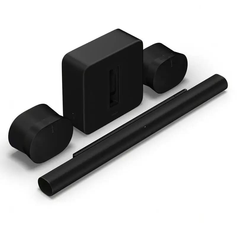 Barre de son Sonos Arc Ultar, caisson de basses sans fil Sub 4 et kit 2 enceintes Era 300 noir