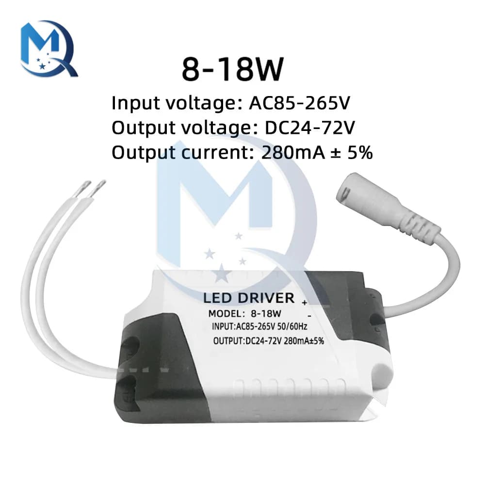 Pilote LED 8-18W 8-24W, large tension DC, tête femelle, Downlight Ultra-fin, panneau de puissance de