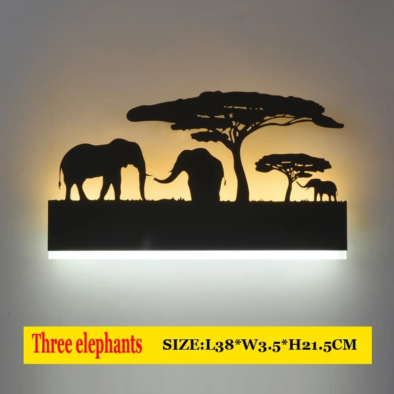 Rétro mur LED lampe peinture créative 110-240V moderne noir applique décoration pour salle de bain s