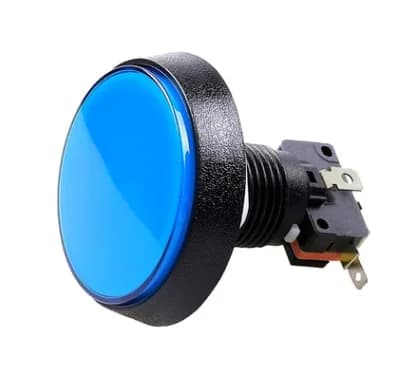 Bouton d'arcade 5 couleurs lampe LED 60MM 45MM grand rond lecteur de jeu vidéo d'arcade bouton pouss