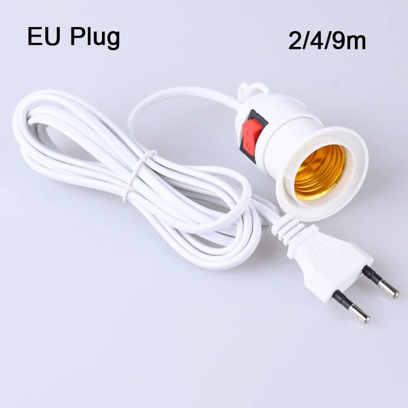 E27 suspendus plantes d'intérieur support de lumière tente de jardin ampoule LED douille 2/4/9m câbl