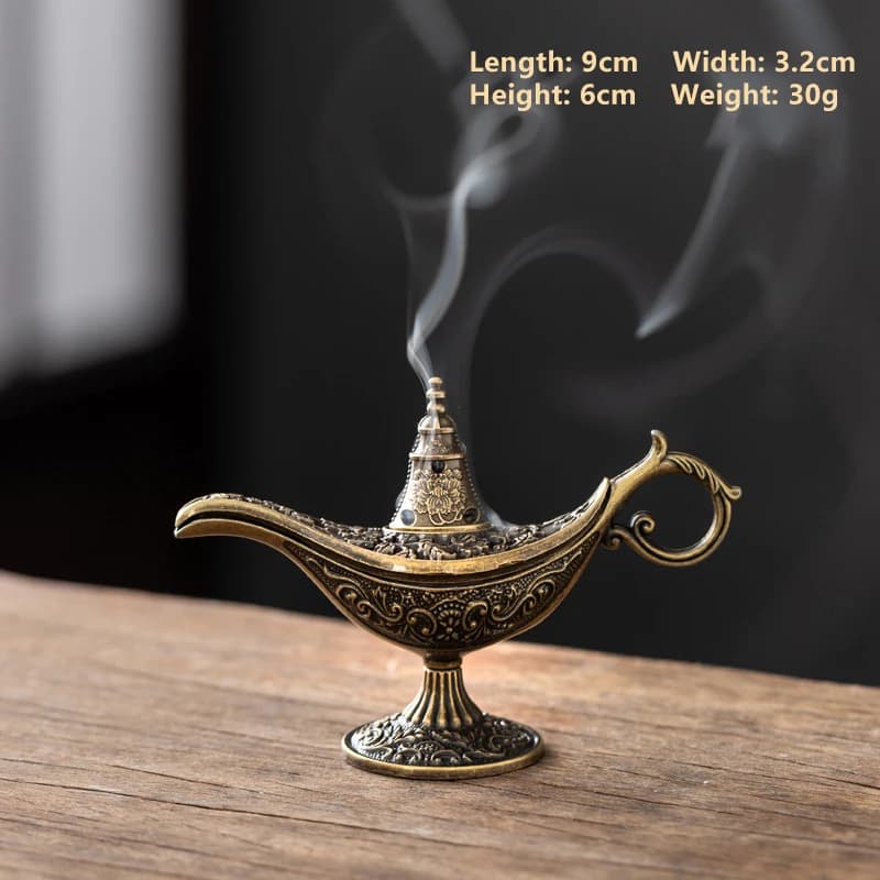 Brûleur d'encens arabe, lampe de Style Antique, brûleur d'encens en métal, bougeoir parfumé non parf