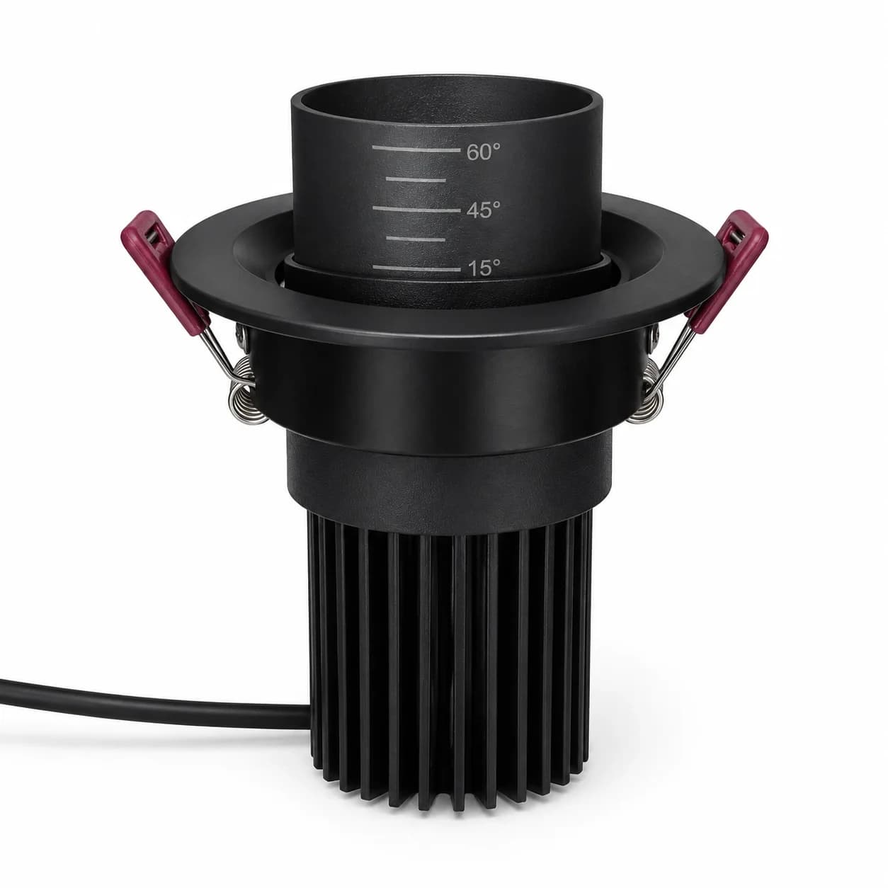 Plafonnier LED Zoomable JOYINLED, éclairage encastré en aluminium COB, lampe noire et blanche à inte