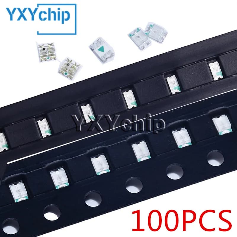Diode électroluminescente SMD LED, rouge, jaune, vert, blanc, bleu, orange, 100 pièces, 0402, 0603,