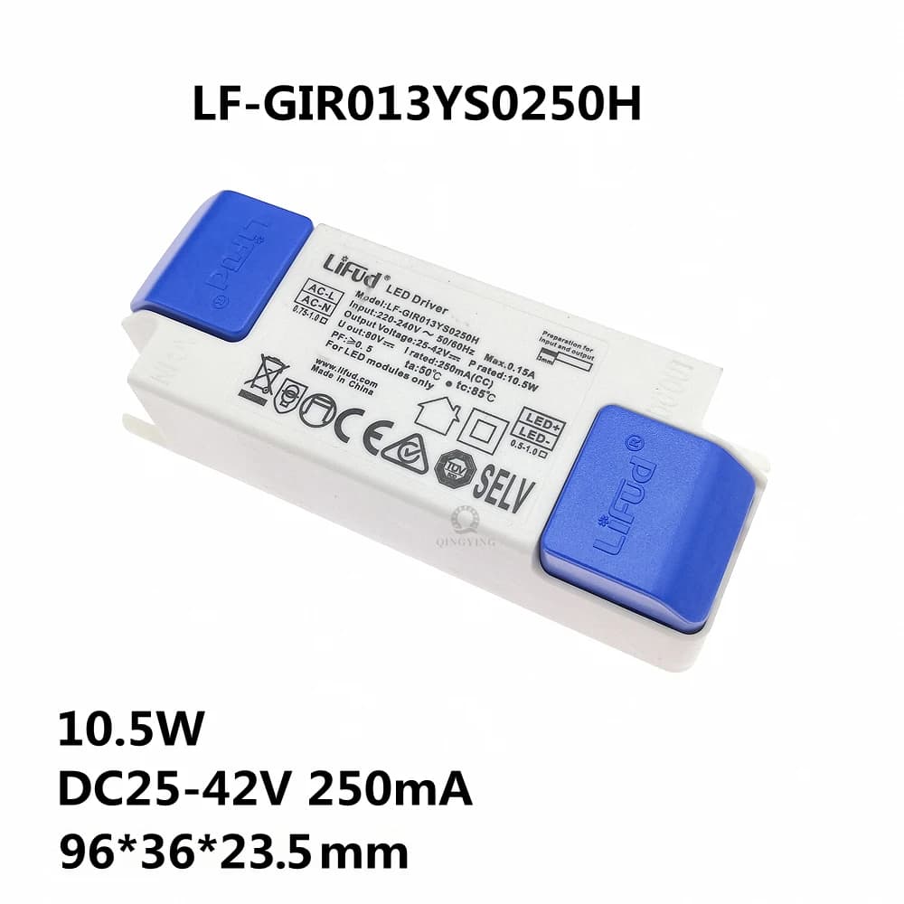 LiFud LED pilote GIRxxxYM YS 8W 30W 40W 50W 60W sans scintillement LED transformateur 350mA 600mA 90