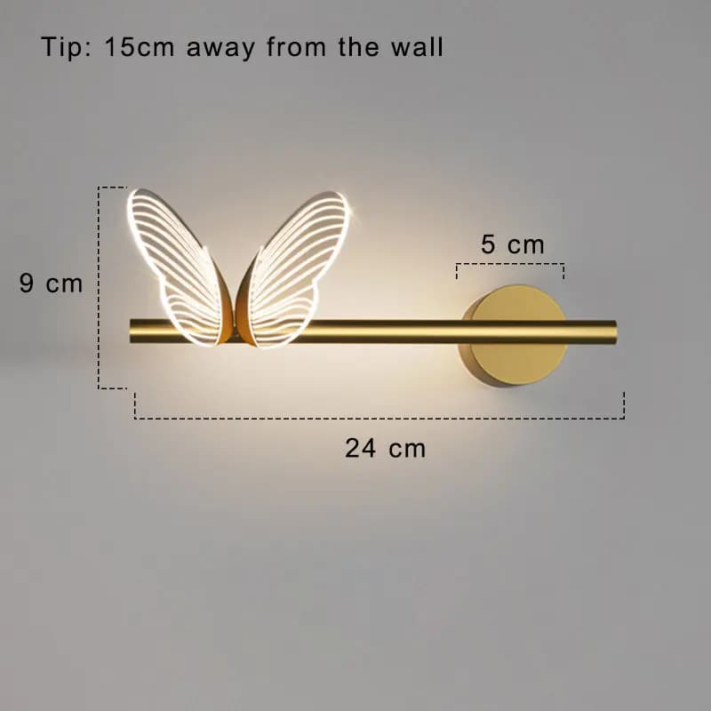 Papillon mur LED lampe éclairage intérieur pour la maison salon décoration chambre LED veilleuses la