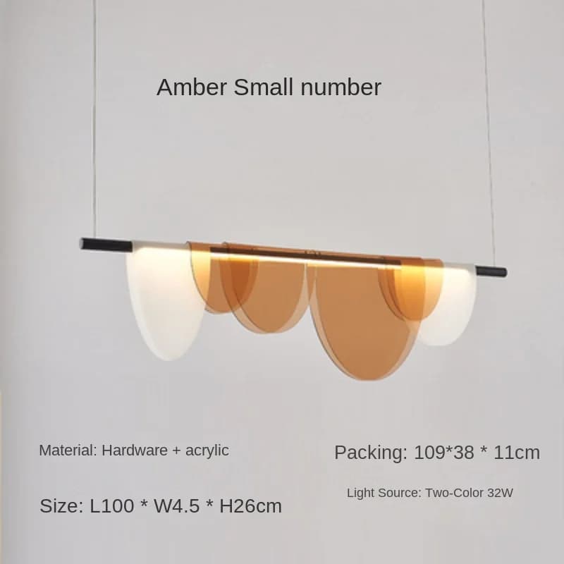 Luminaires suspendus LED créatifs de designer italien, lustres en acrylique bleu ambre, décoration i