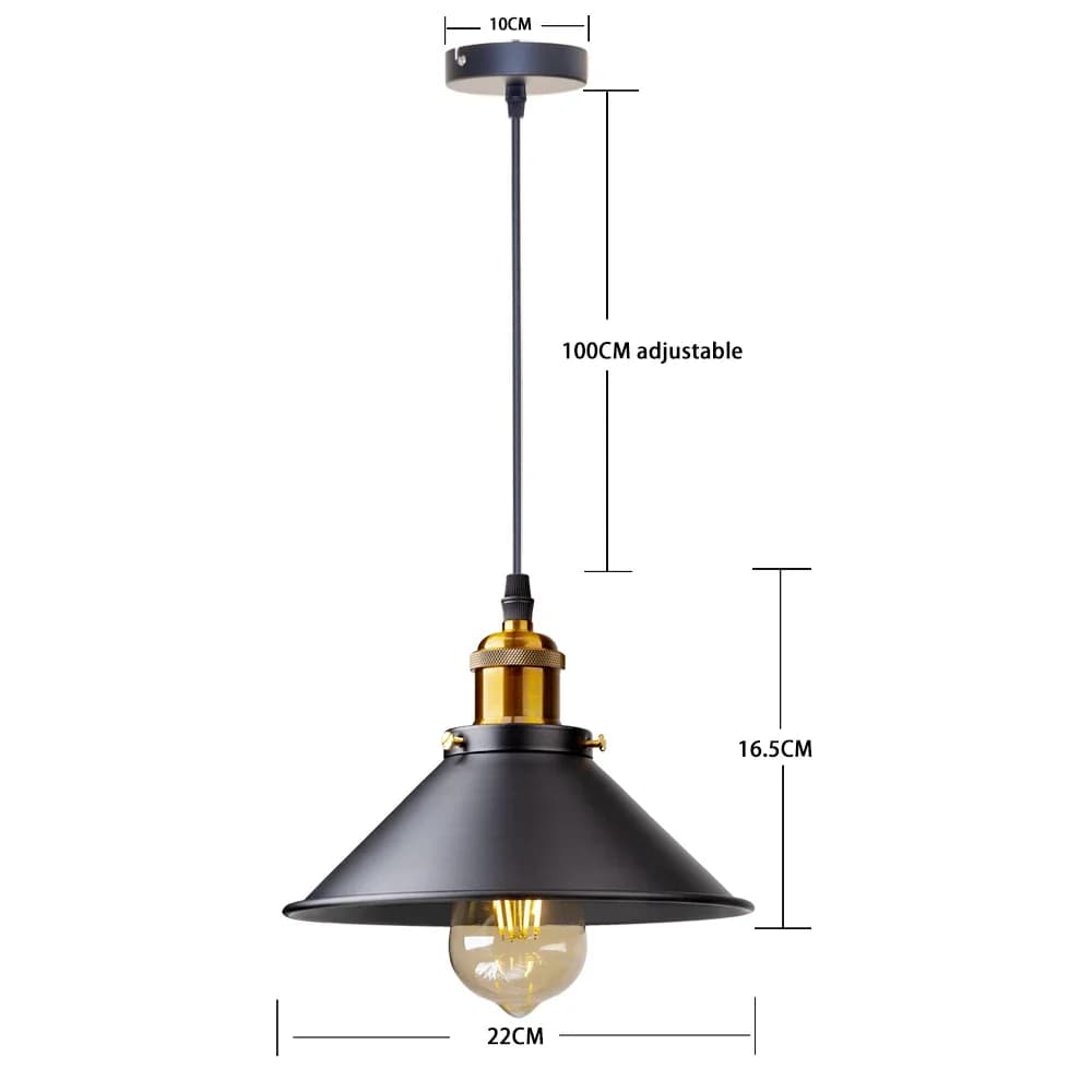 Lampes suspendues Vintage Loft russie suspension rétro lampe suspendue abat-jour pour cuisine salle