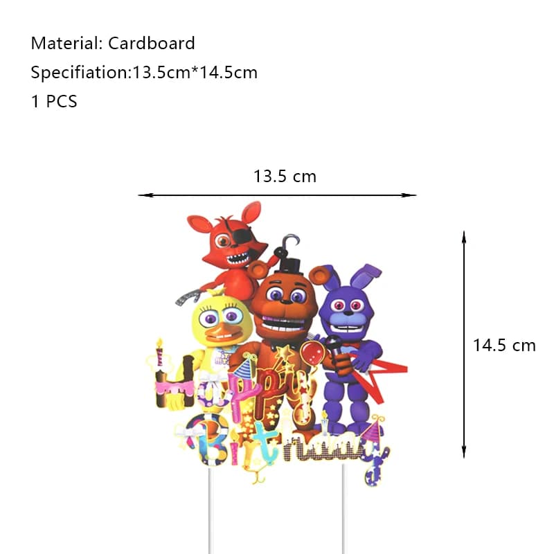 Décoration de fête d'anniversaire FIve Night At Freddys, ballon en aluminium FNAF pour enfants, four