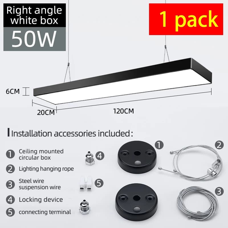Lampe industrielle LED, panneaux LED haute luminosité, lampe de travail pour plafond, 6500K, éclaira