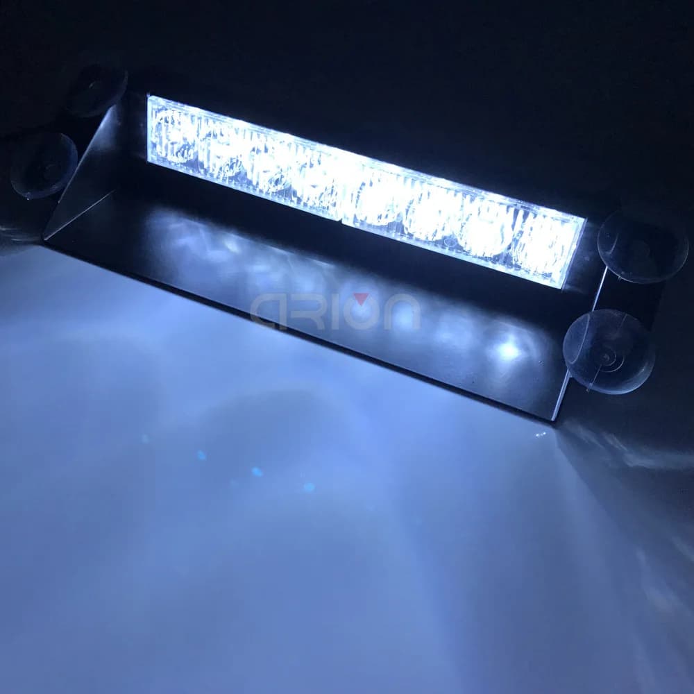 Lampe stroboscopique à 8 LED EMS pour voiture de police, lumière d'urgence, anti-brouillard, couleur