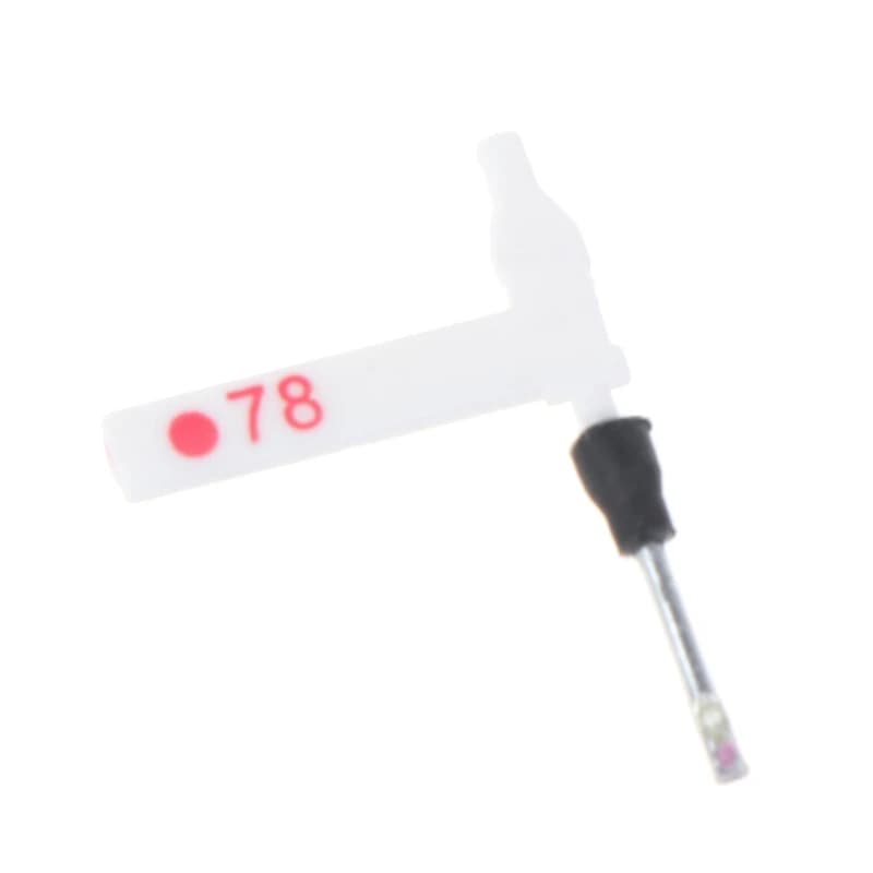 Stylet de remplacement coloré pour le vinyle, pointe diamantée rouge et bleue double face, LP, RPM R