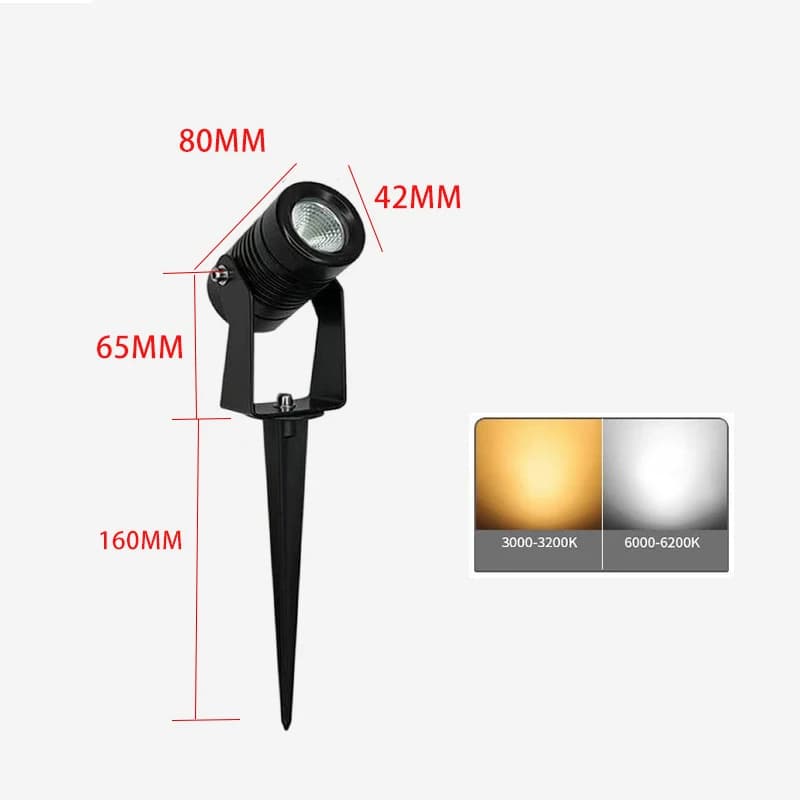 Éclairage de jardin LED extérieur 7W 10W 15W 20W 30W 50W lampe de pelouse à pointe éclairage étanche