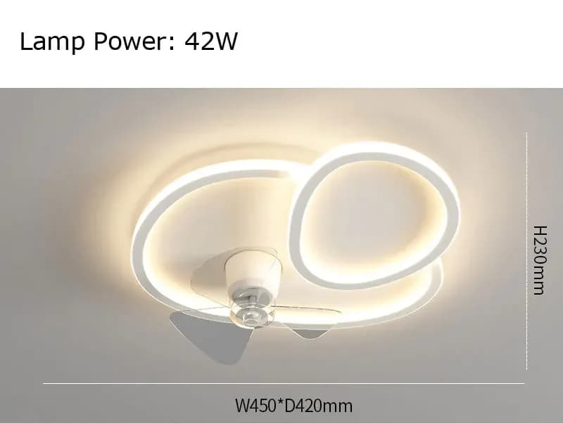 Plafonnier avec ventilateur intégré intégré, design moderne et minimaliste, ultra fin, 220V, adapté