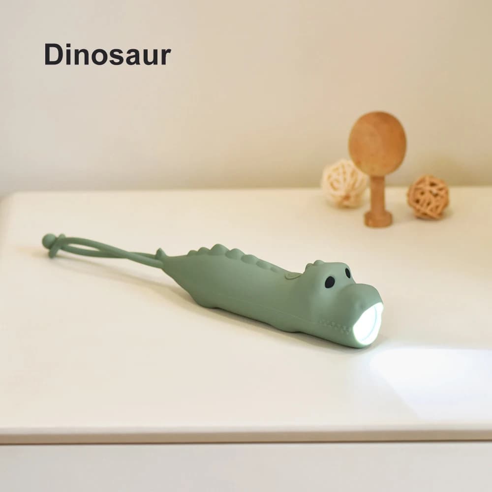 Lampe torche LED pour enfants en forme d'ours et de lapin, rechargeable par USB, veilleuse portable,