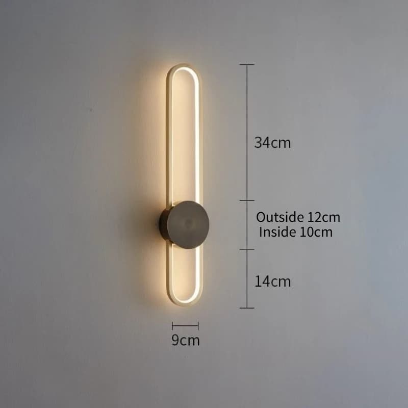 Applique moderne LED longue applique murale pour chambre salon Surface monté fond chambre décor lumi