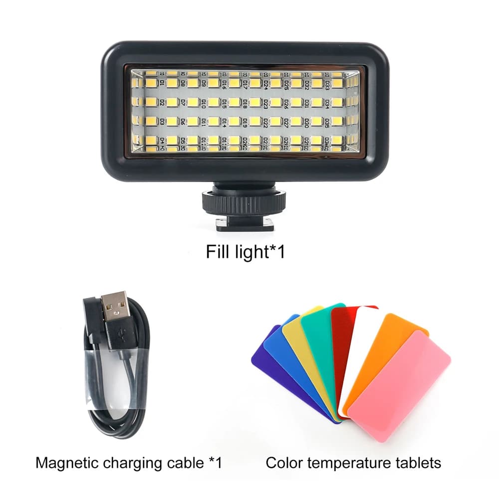 40M plongée sous-marine LED étanche Flash lumière pour Gopro Hero 11 9 10 Dji OSMO Action 3 lampe de