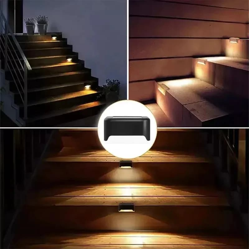 1-20 pièces blanc chaud LED solaire StepLamp chemin escalier extérieur jardin lumières étanche balco