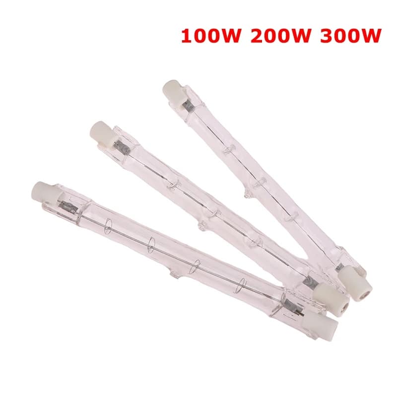 Lampe Halogène 100W 200W 300W 118mm Double Ended Linéaire R7s Halogène Ampoule AC220-240V Ménage Déc