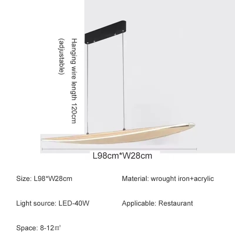 Luminaire suspendu de bar au design moderne, luminaire suspendu en acrylique LED, utilisé pour le sa