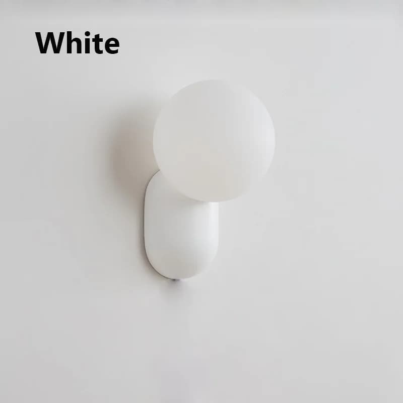 Applique murale minimaliste à LED en noir et blanc, petite crème, lampe de chevet, moderne, Simple,