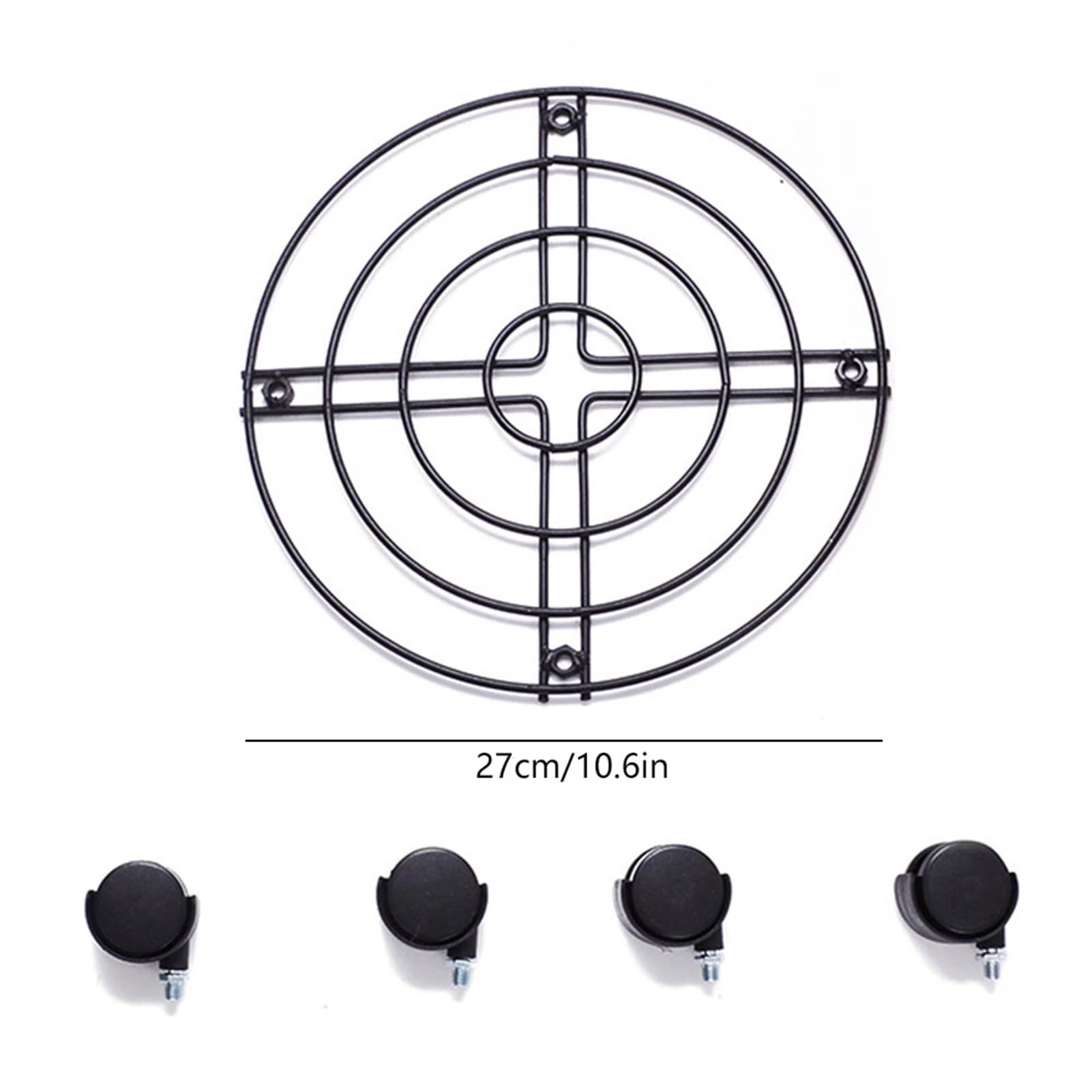 Support pour plantes en fer forgé robuste avec roulettes, support pour plantes rond universel