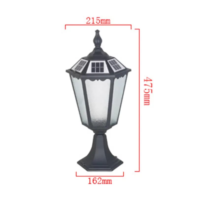 Réverbères solaires de Style Antique européen, poteaux décoratifs imperméables pour jardin extérieur