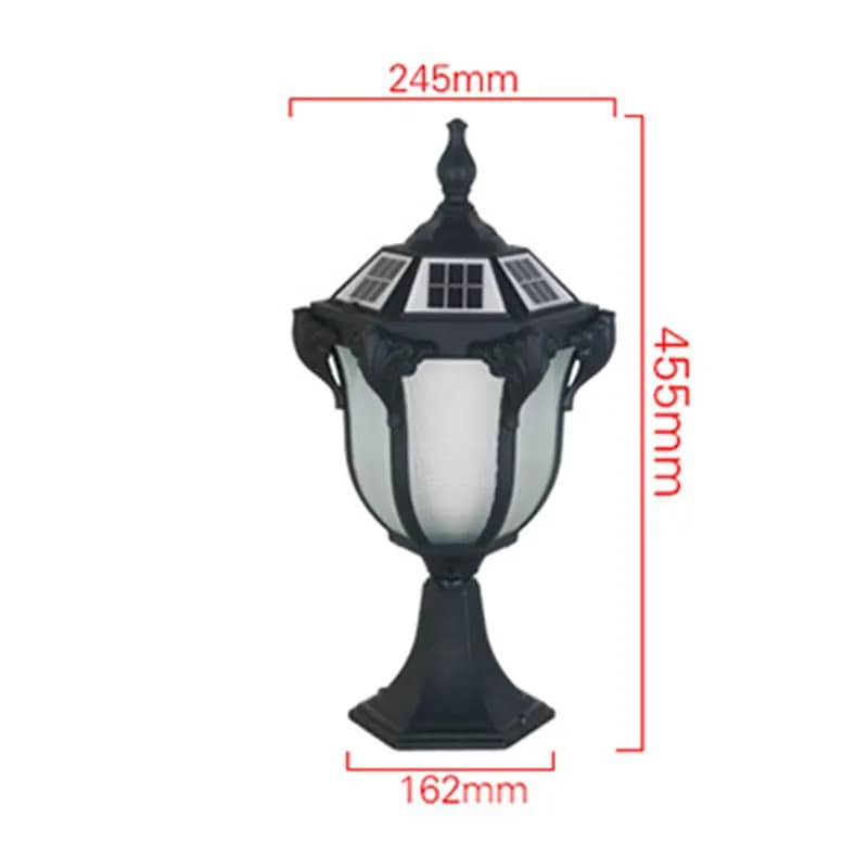 Lampe solaire d'extérieur, Style européen, étanche, éclairage de clôture de jardin, Villa, porche, c