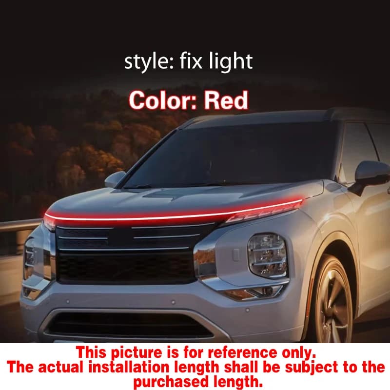 Lumières de capot de voiture à LED étanches, lampes Drl pour Mitsubishi Outlander 2021-2023, feux de